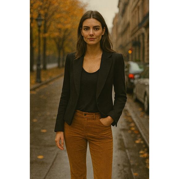 Urban Outfitters Silence + Noise Open Front Lined Blazer Small Career Academia - Picture 1 of 8